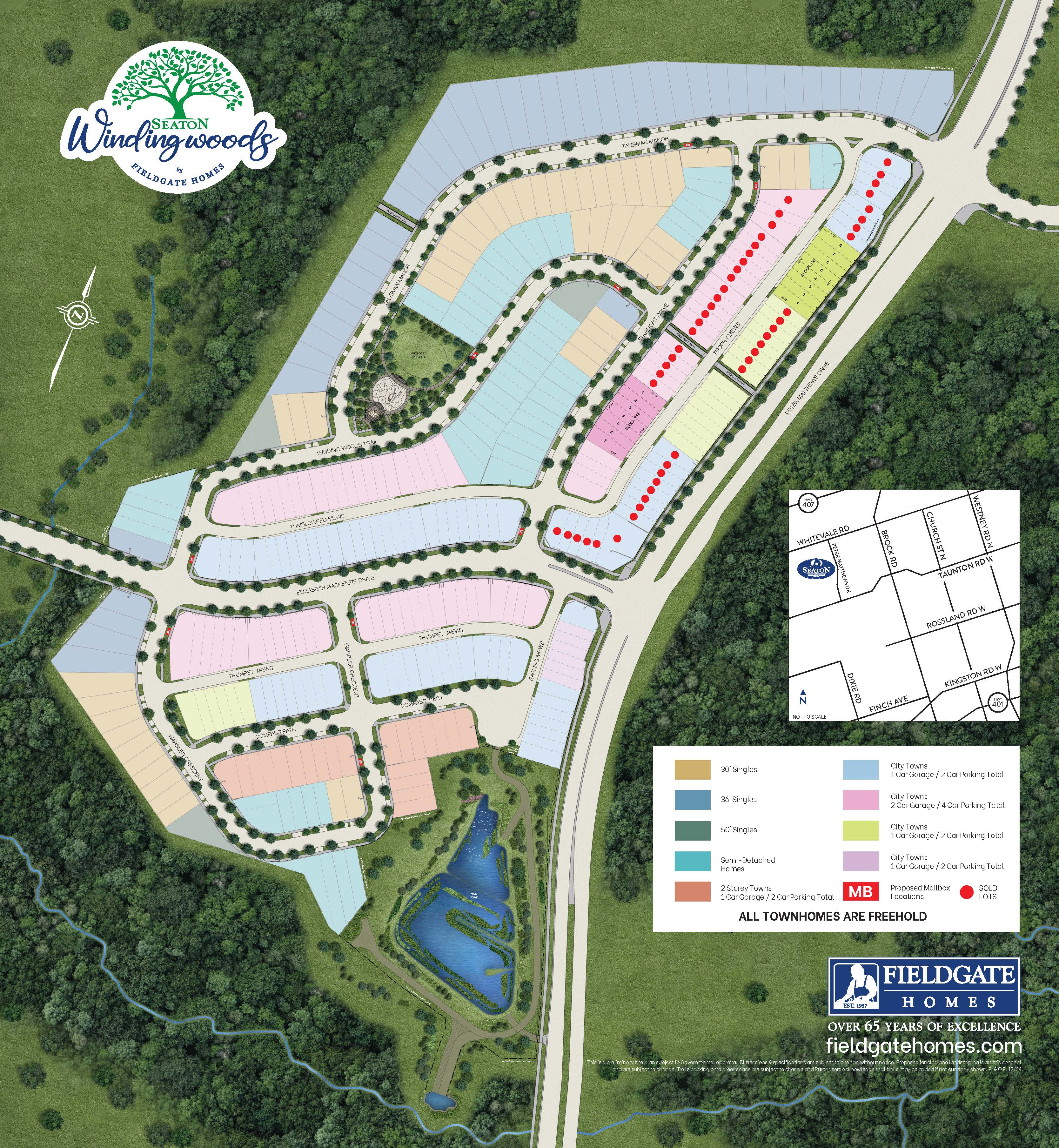 Seaton Winding Woods Site Map